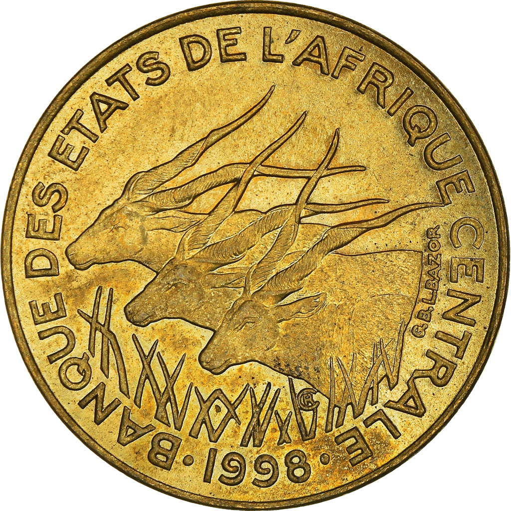 Coin, Central African States, 10 Francs, 1998