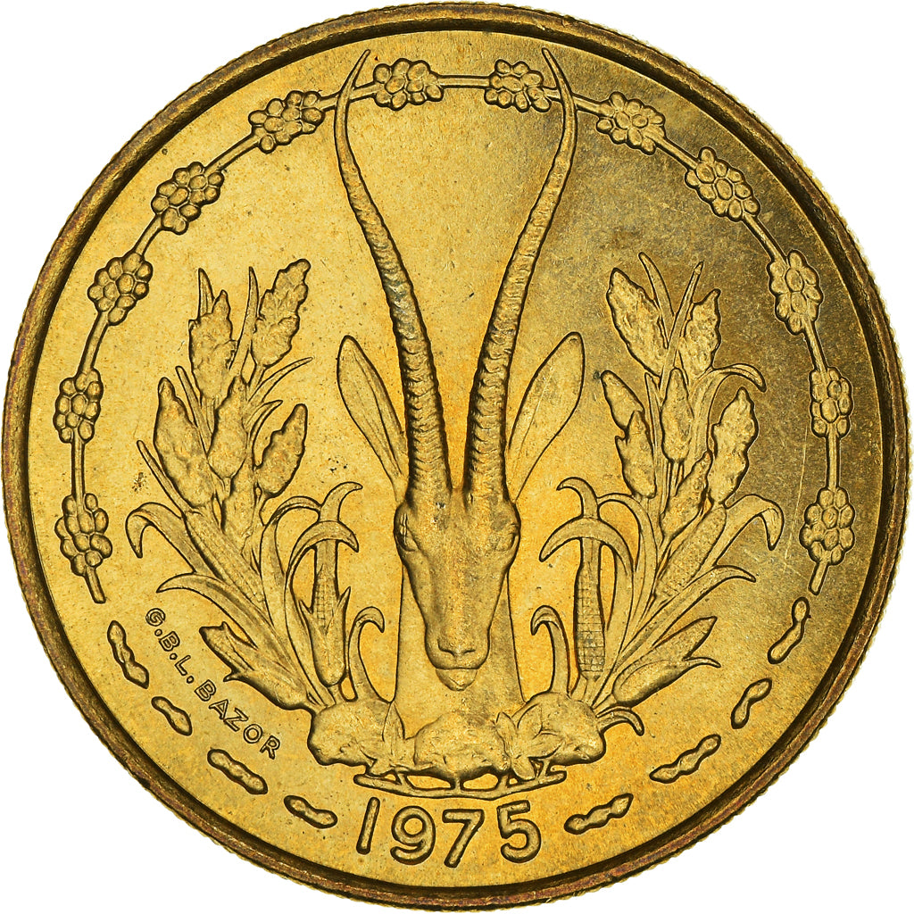 Coin, West African States, 25 Francs, 1975