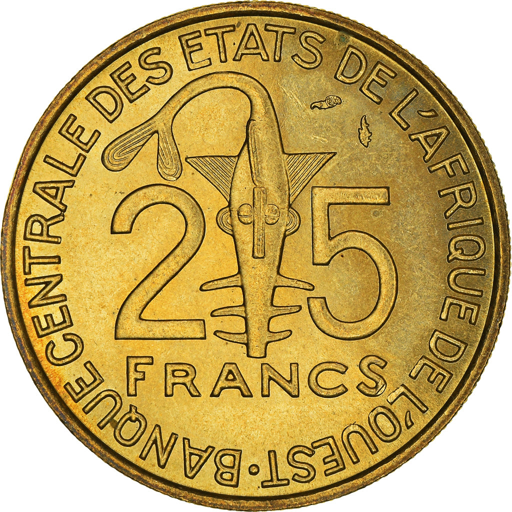 Coin, West African States, 25 Francs, 1975