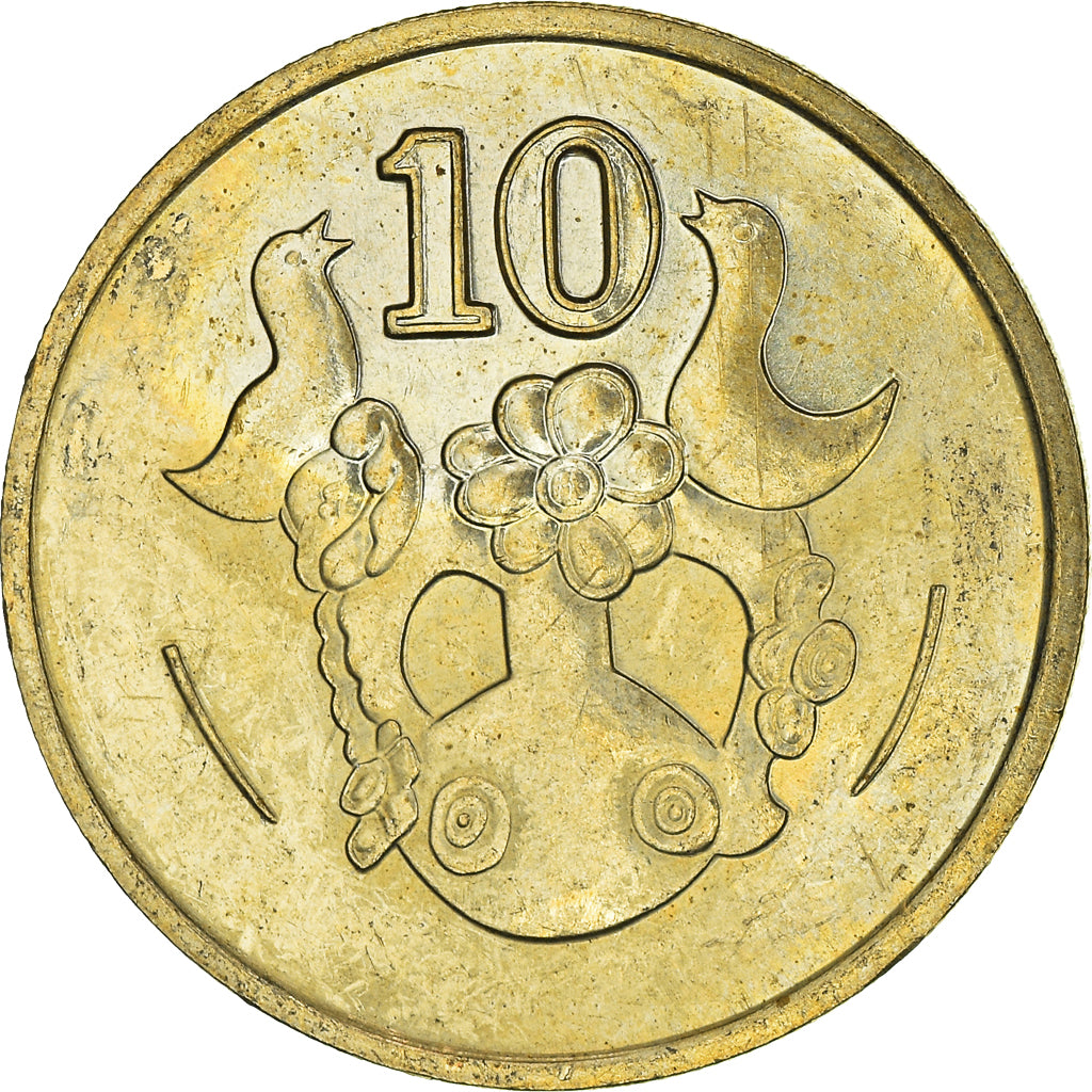 Monnaie, Chypre, 10 Cents, 1993