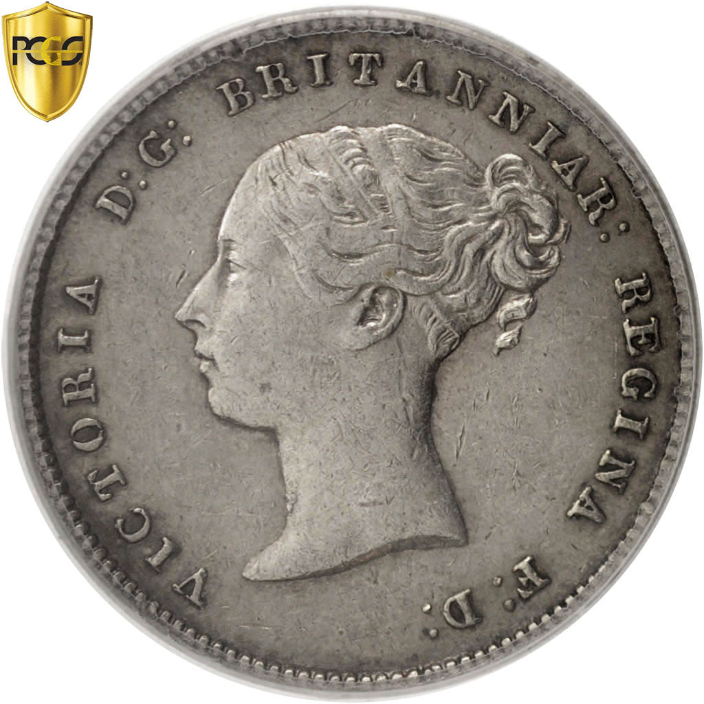 Great Britain, Victoria, 4 Pence, Groat, 1853, PCGS, AU50, Silver, KM:732