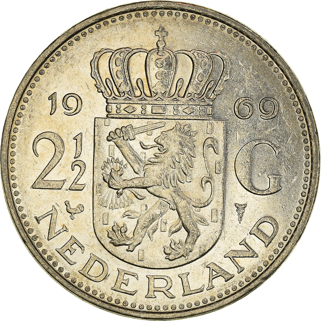 Münze, Niederlande, 2-1/2 Gulden, 1969