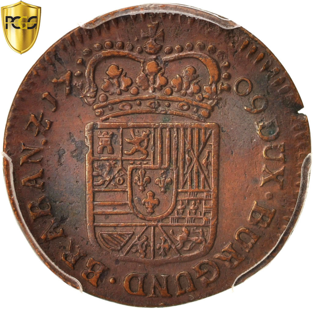 Spanish Netherlands, NAMUR, Liard, 1709, PCGS, Genuine, EF, KM:2