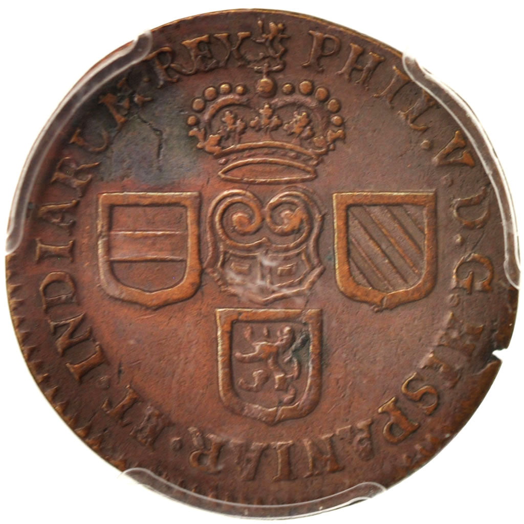Spanish Netherlands, NAMUR, Liard, 1709, PCGS, Genuine, EF, KM:2