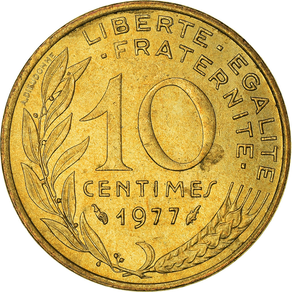 Coin, France, 10 Centimes, 1977