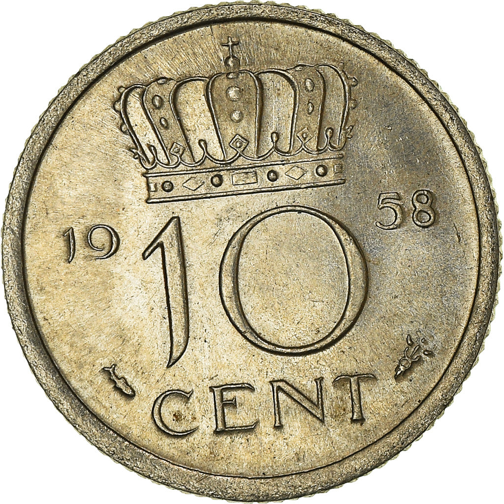 Moneta, Paesi Bassi, 10 Cents, 1958