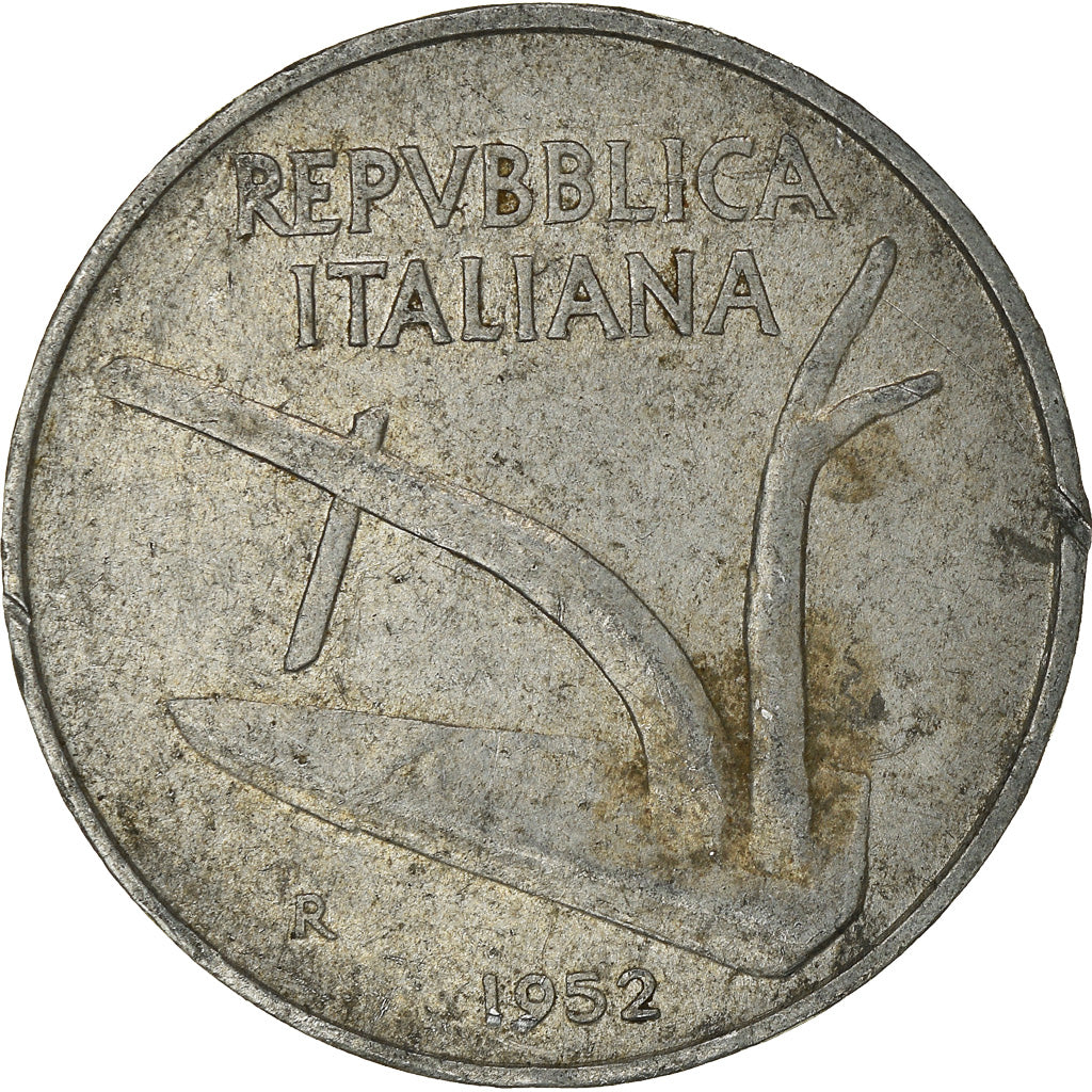 Moeda, Itália, 10 Lire, 1952