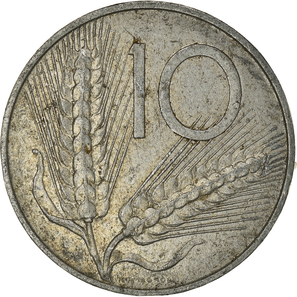 Moeda, Itália, 10 Lire, 1952