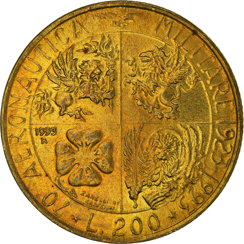 Monnaie, Italie, 200 Lire, 1993