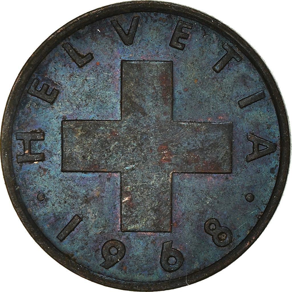 Coin, Switzerland, Rappen, 1968