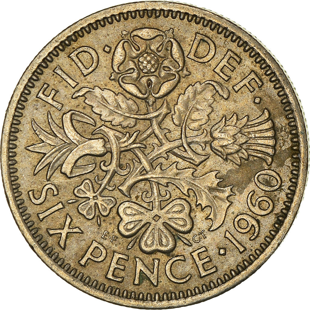 Moneta, Wielka Brytania, 6 Pence, 1960