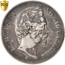 German States, BAVARIA, Ludwig II, 5 Mark, 1876, Munich, PCGS, XF40, KM:896