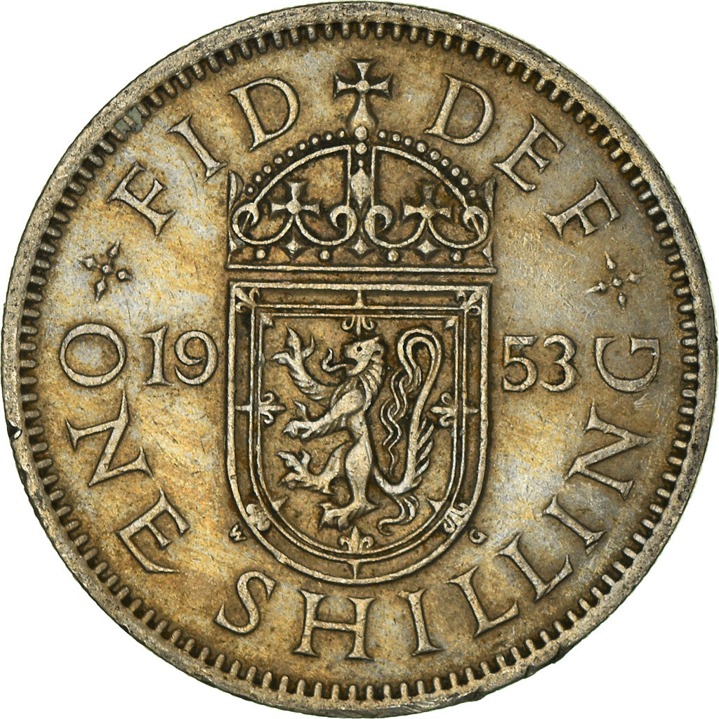 Münze, Großbritannien, Shilling, 1953