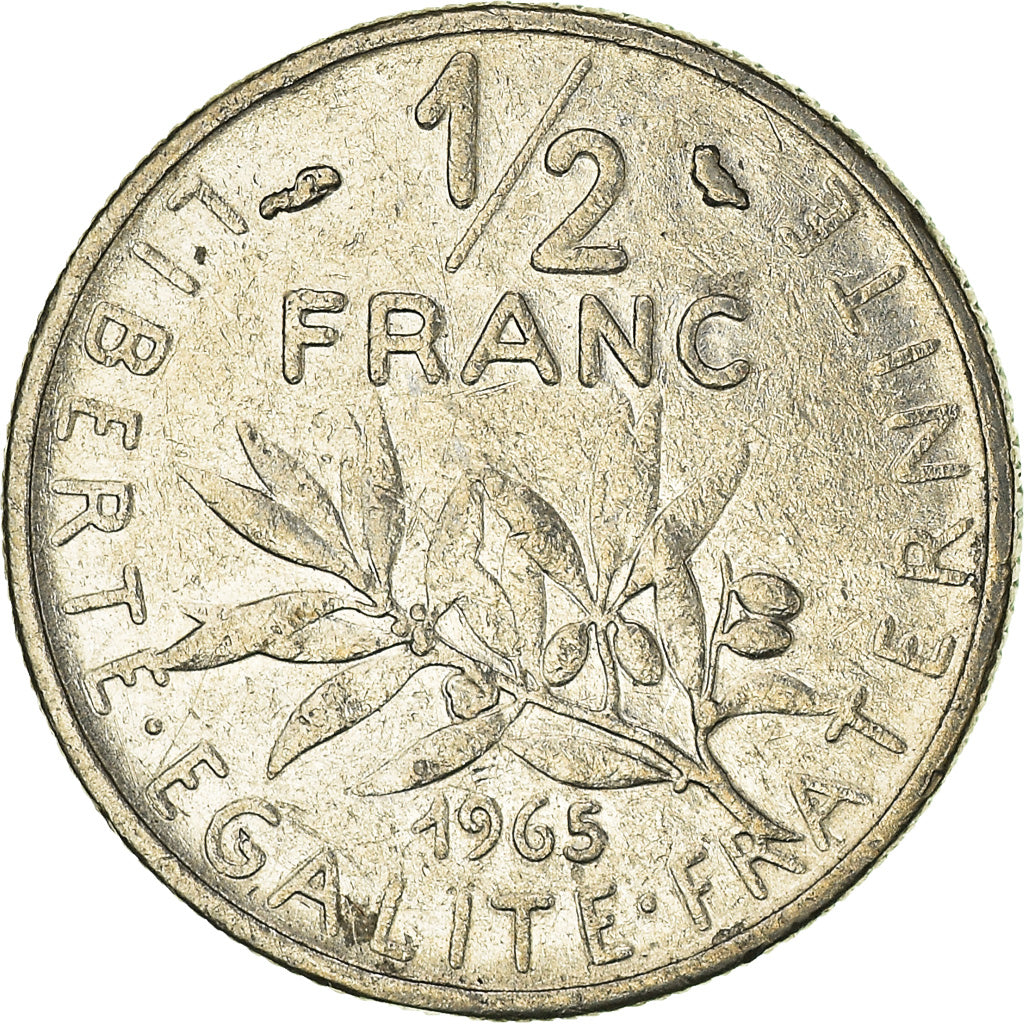 Moneda, Francia, 1/2 Franc, 1965