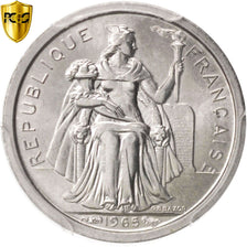 French Polynesia, 50 Centimes, 1965, Paris, PCGS, MS68, Aluminum, KM:1