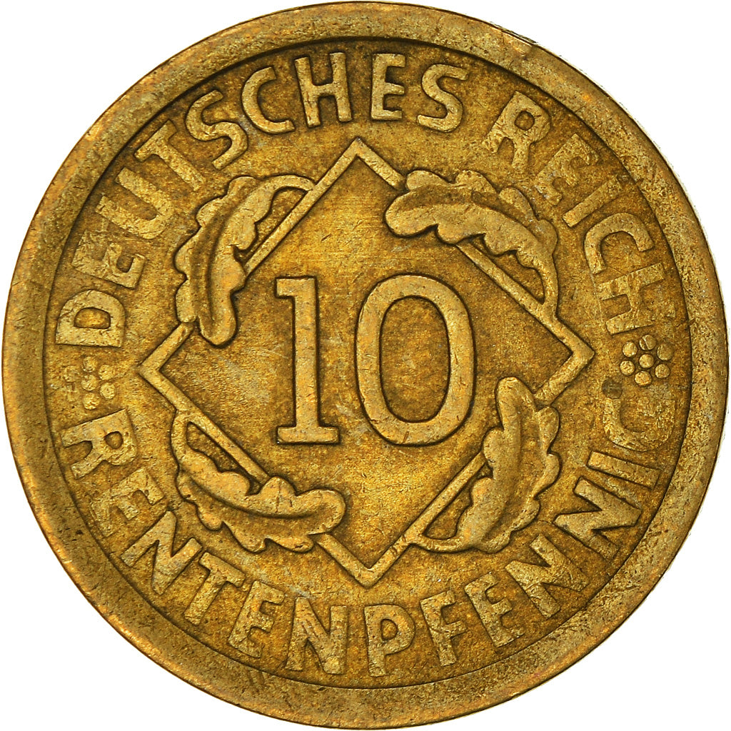 Münze, Deutschland, Weimarer Republik, 10 Rentenpfennig, 1924