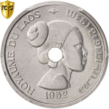 Lao, Sisavang Vong, 10 Cents, 1952, Paris, PCGS, MS66, FDC, Aluminum, KM:4