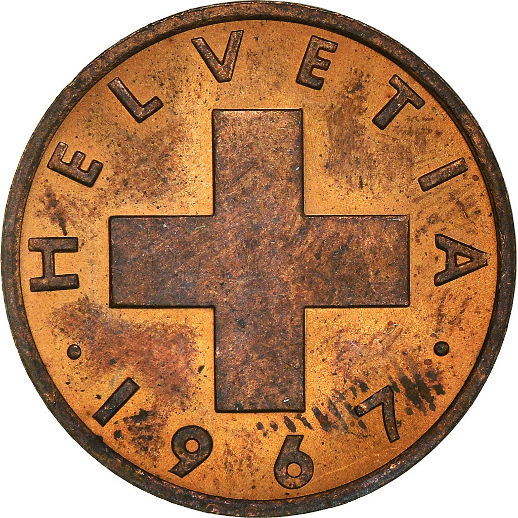 Moneta, Svizzera, Rappen, 1967