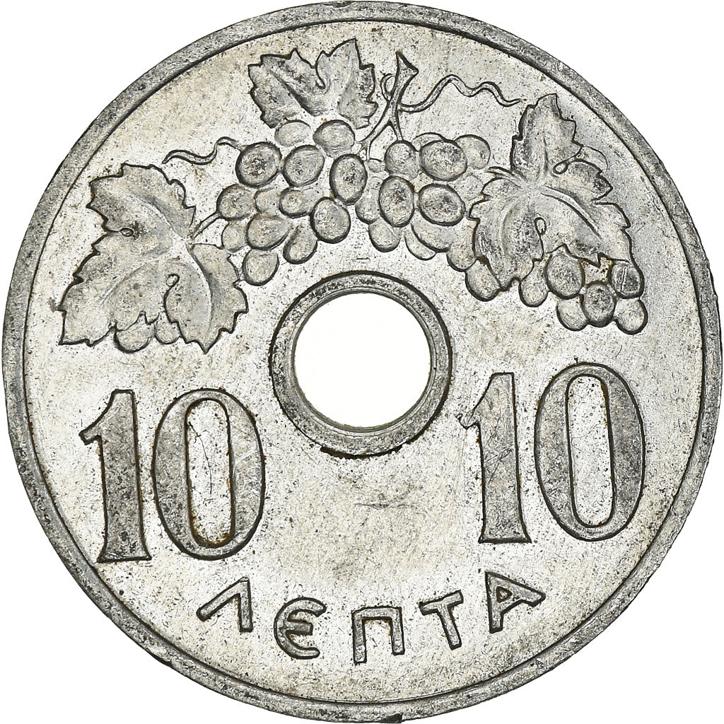Moneta, Grecia, 10 Lepta, 1954