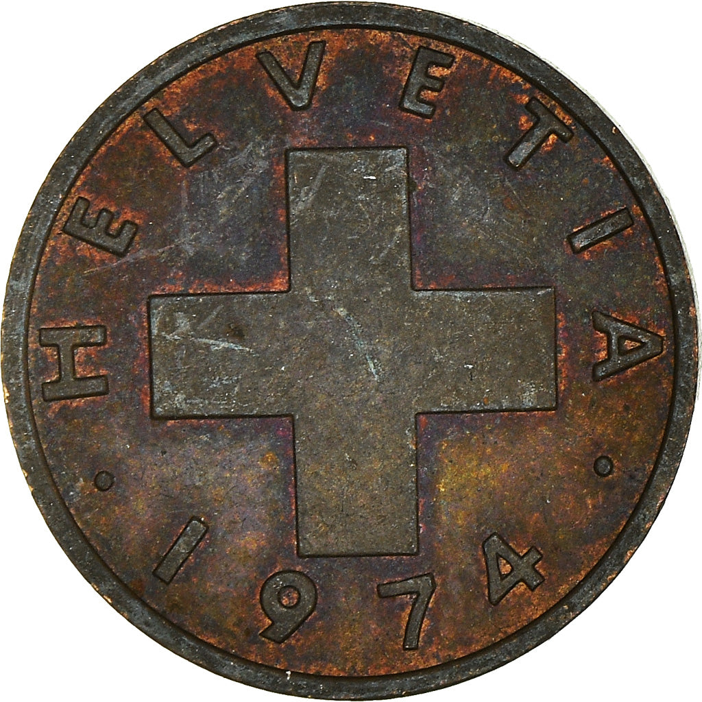 Coin, Switzerland, Rappen, 1974