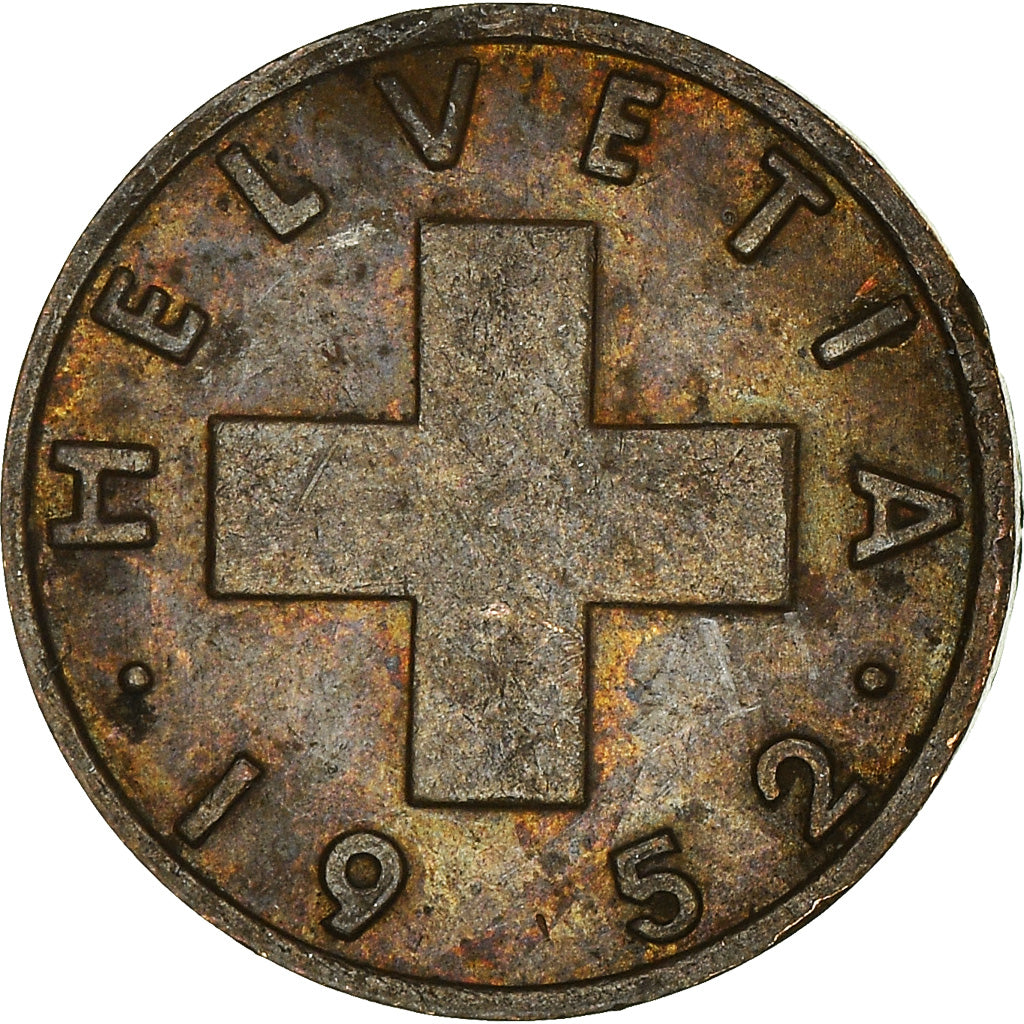 Coin, Switzerland, Rappen, 1952