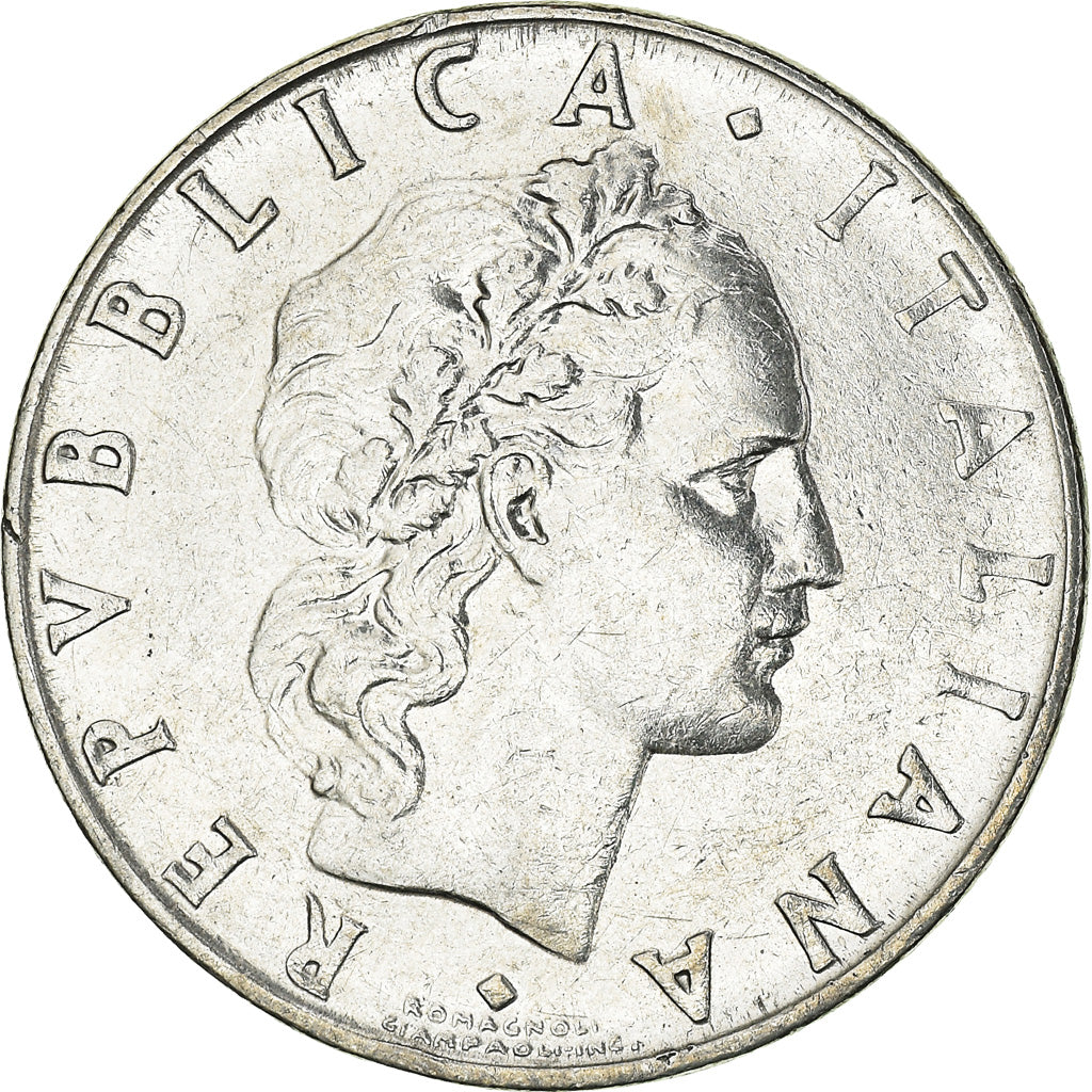 Münze, Italien, 50 Lire, 1964