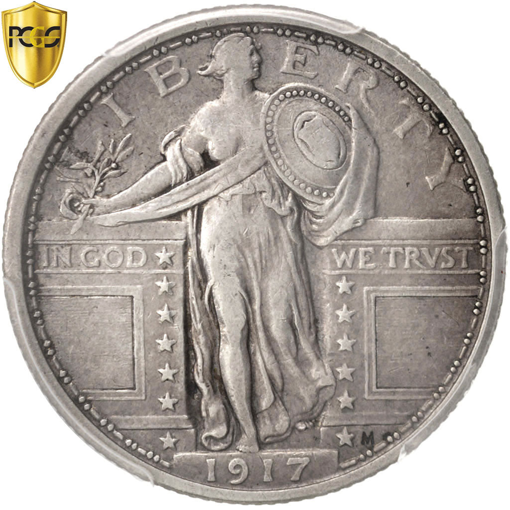 United States, Standing Liberty Quarter, 1917, Philadelphia, PCGS, KM:141