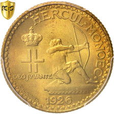Monnaie, Monaco, Louis II, Franc, 1926, Poissy, PCGS, MS66+, FDC