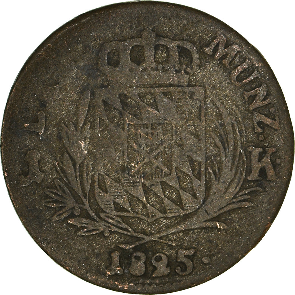 Monnaie, Allemagne, Kreuzer, 1825