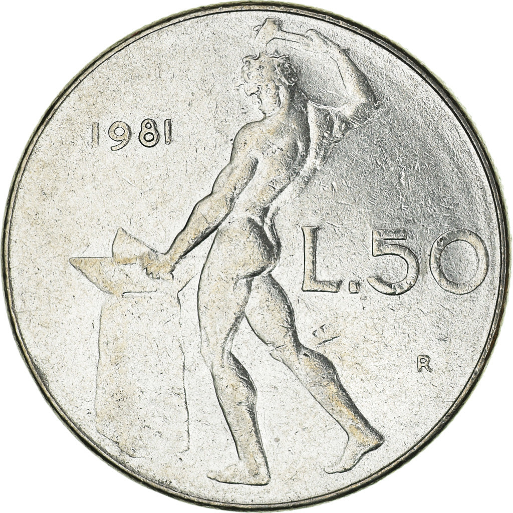Moeda, Itália, 50 Lire, 1981