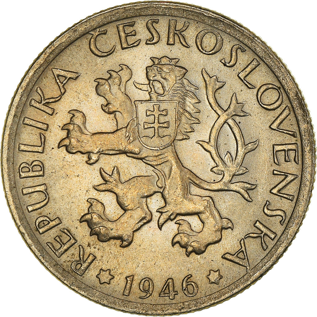 Moneda, Checoslovaquia, Koruna, 1946