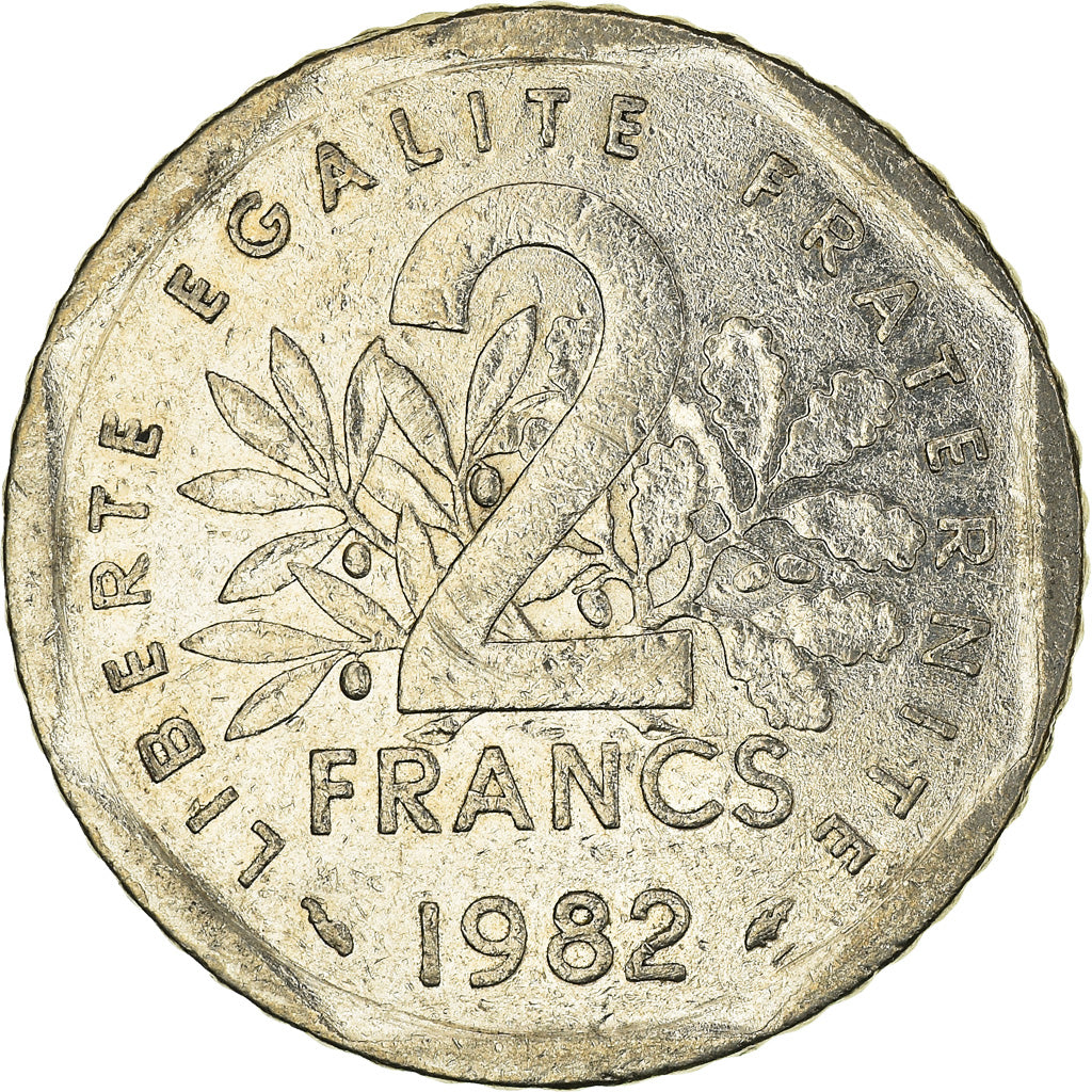 Moneta, Francia, 2 Francs, 1982