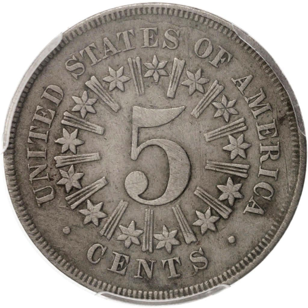United States, Shield Nickel, 5 Cents, 1866, Philadelphia, PCGS, Genuine, KM:96