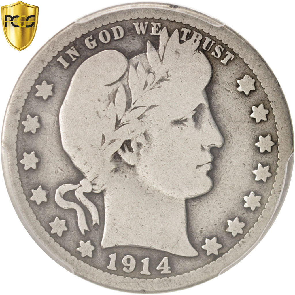 Monnaie, États-Unis, Barber Quarter, Quarter, 1914, U.S. Mint, San Francisco