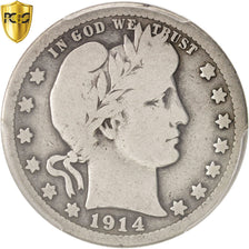 Monnaie, États-Unis, Barber Quarter, Quarter, 1914, U.S. Mint, San Francisco