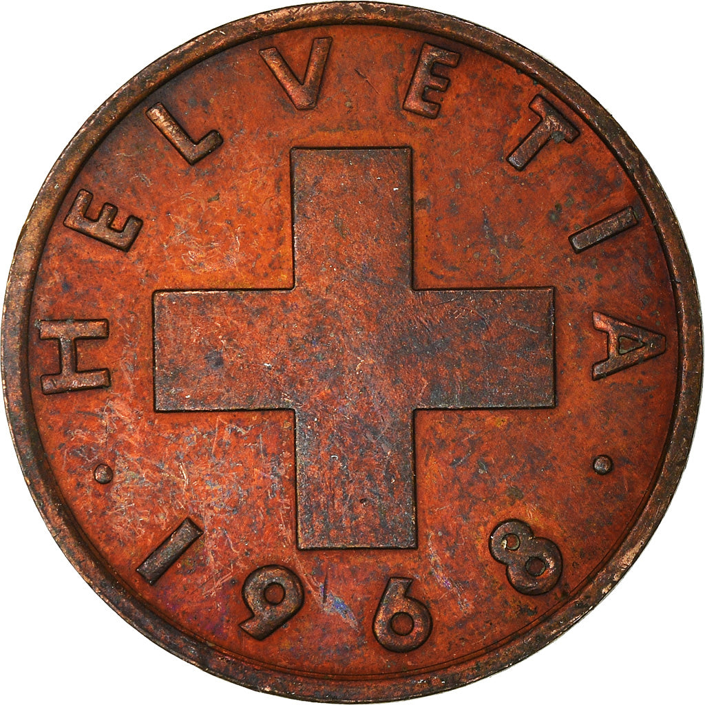 Coin, Switzerland, 2 Rappen, 1968