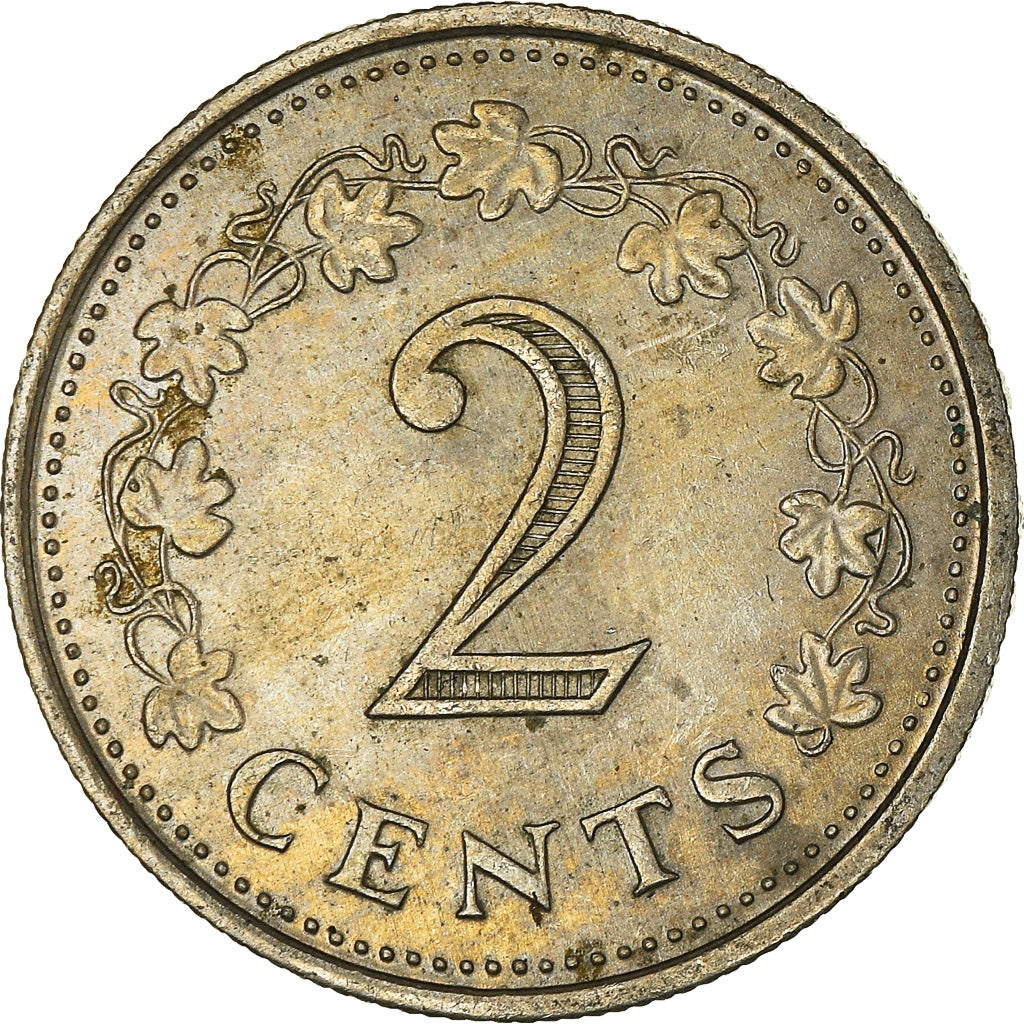 Coin, Malta, 2 Cents, 1972