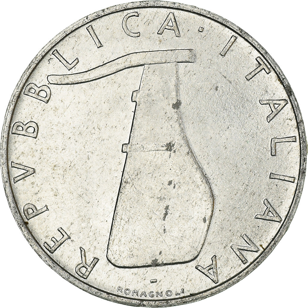 Moneda, Italia, 5 Lire, 1974