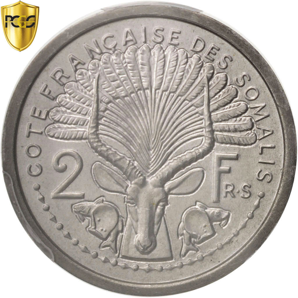 French Somaliland, 2 Francs, 1948, Paris, Pattern-Piefort, Aluminum, PCGS