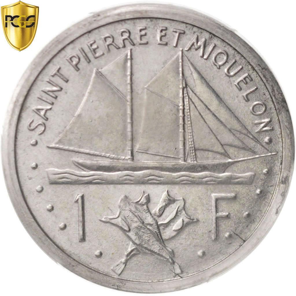 Coin, SAINT PIERRE & MIQUELON, Franc, 1948, Paris, PCGS, SP64, MS(64), Aluminum