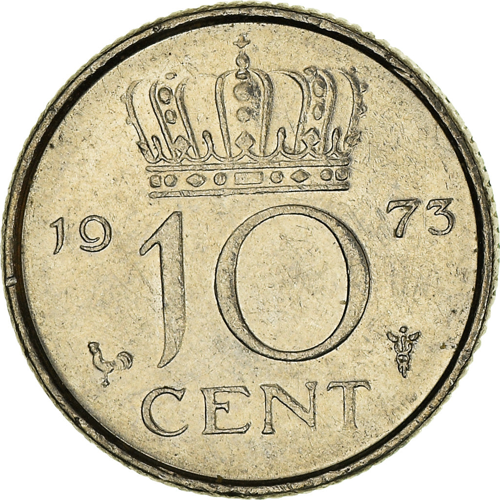 Münze, Niederlande, 10 Cents, 1973