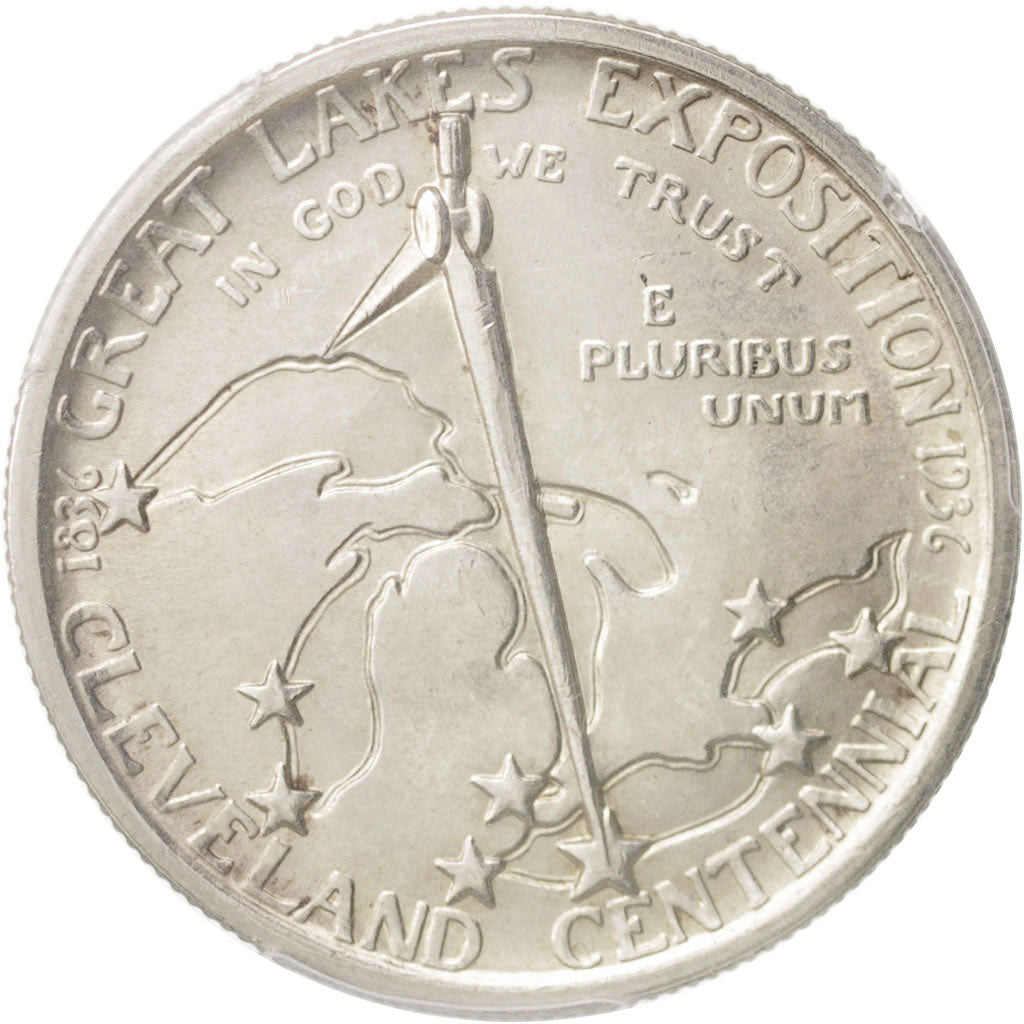 États-Unis, Half Dollar Cleveland, 1936, Philadelphia, PCGS, AU58, SUP, KM:177