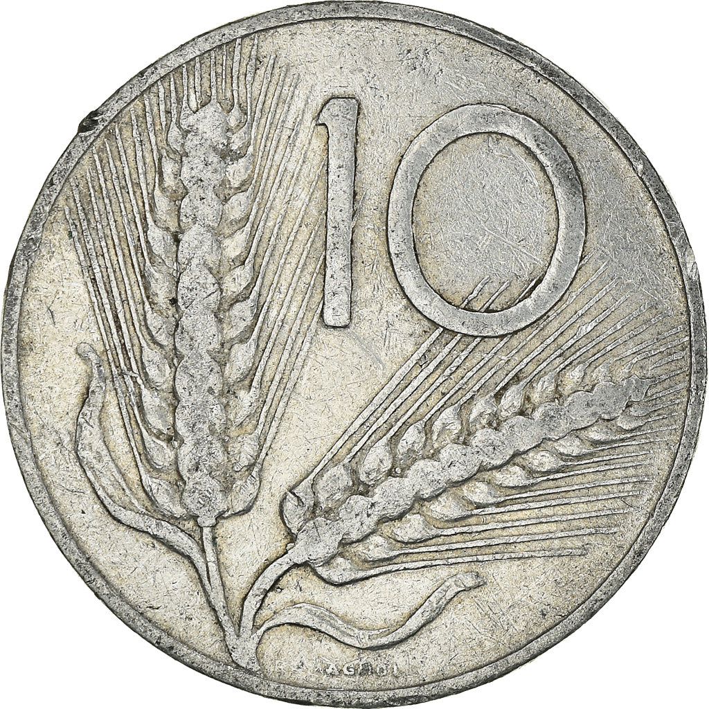 Coin, Italy, 10 Lire, 1956