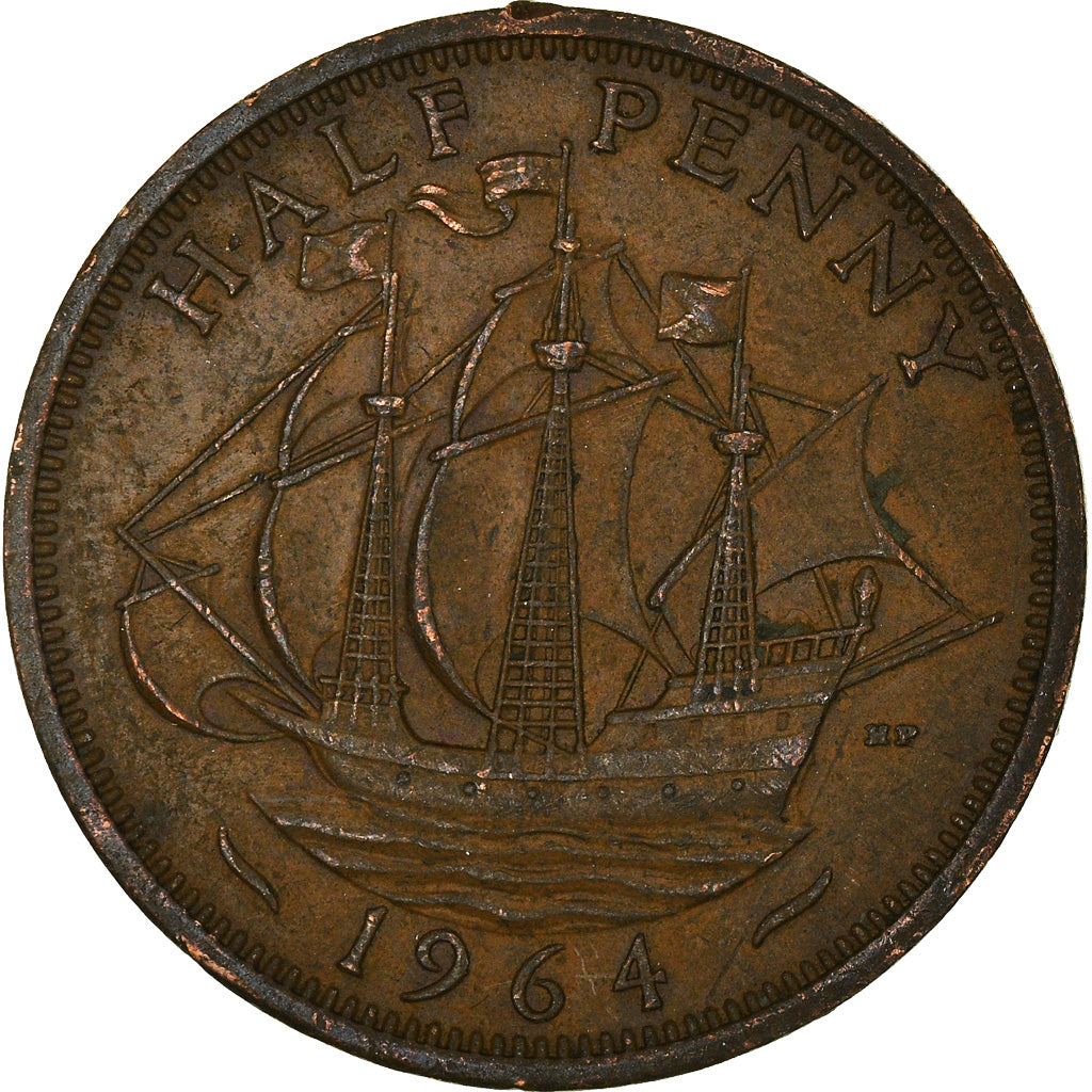 Münze, Großbritannien, 1/2 Penny, 1964