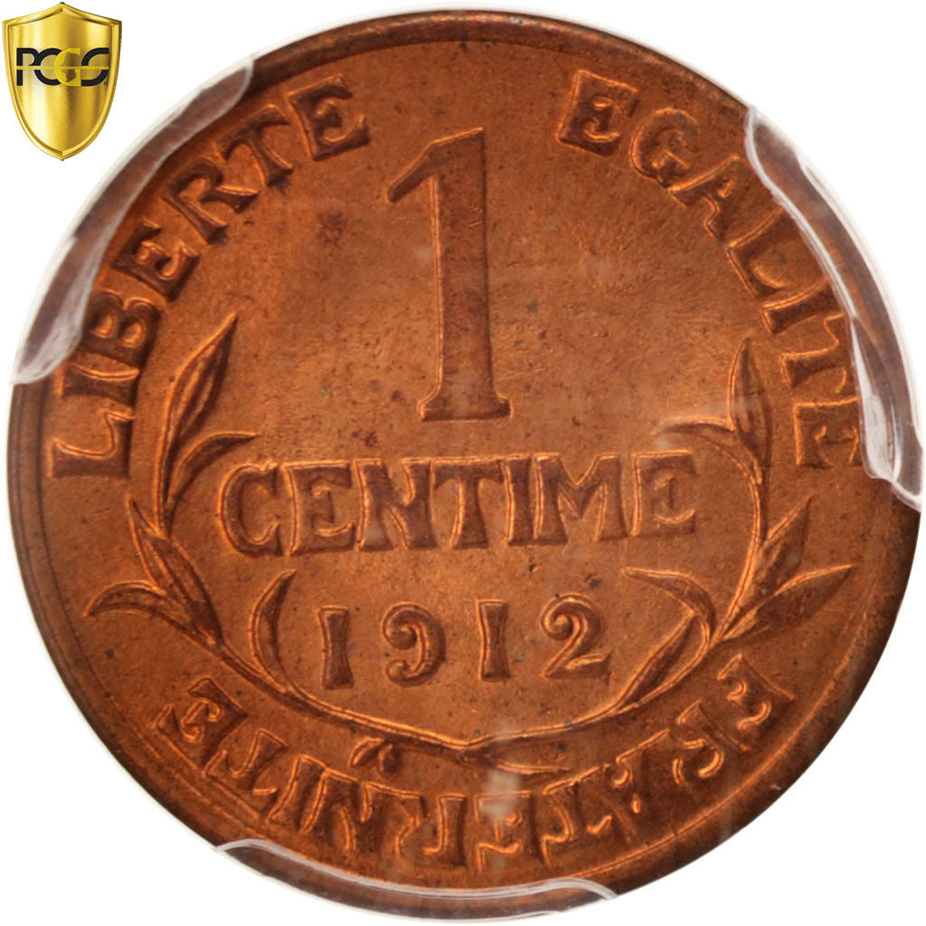 Coin, France, Dupuis, Centime, 1912, Paris, PCGS, MS64RD, MS(64), Bronze