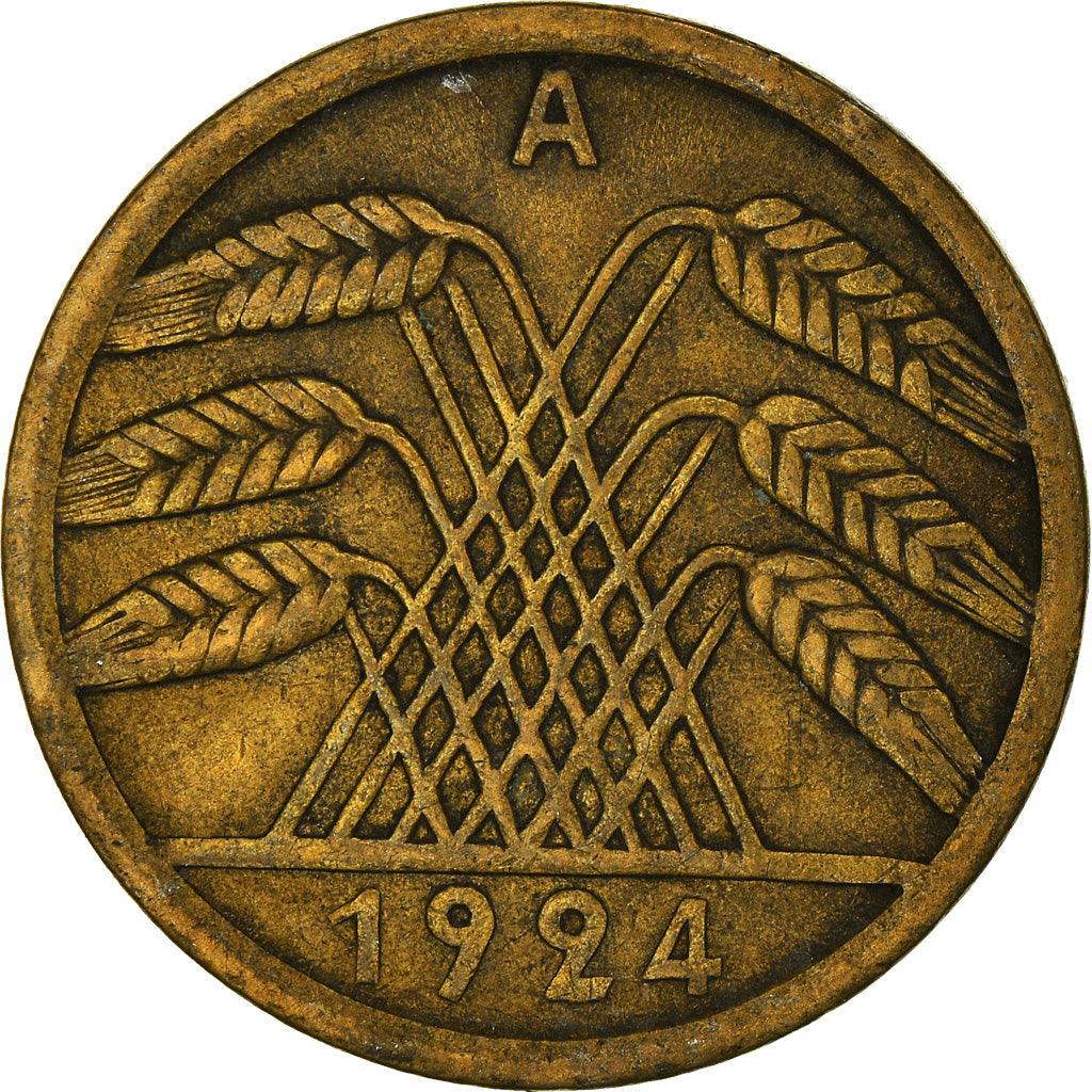 Moneda, ALEMANIA - REPÚBLICA DE WEIMAR, 50 Rentenpfennig, 1924