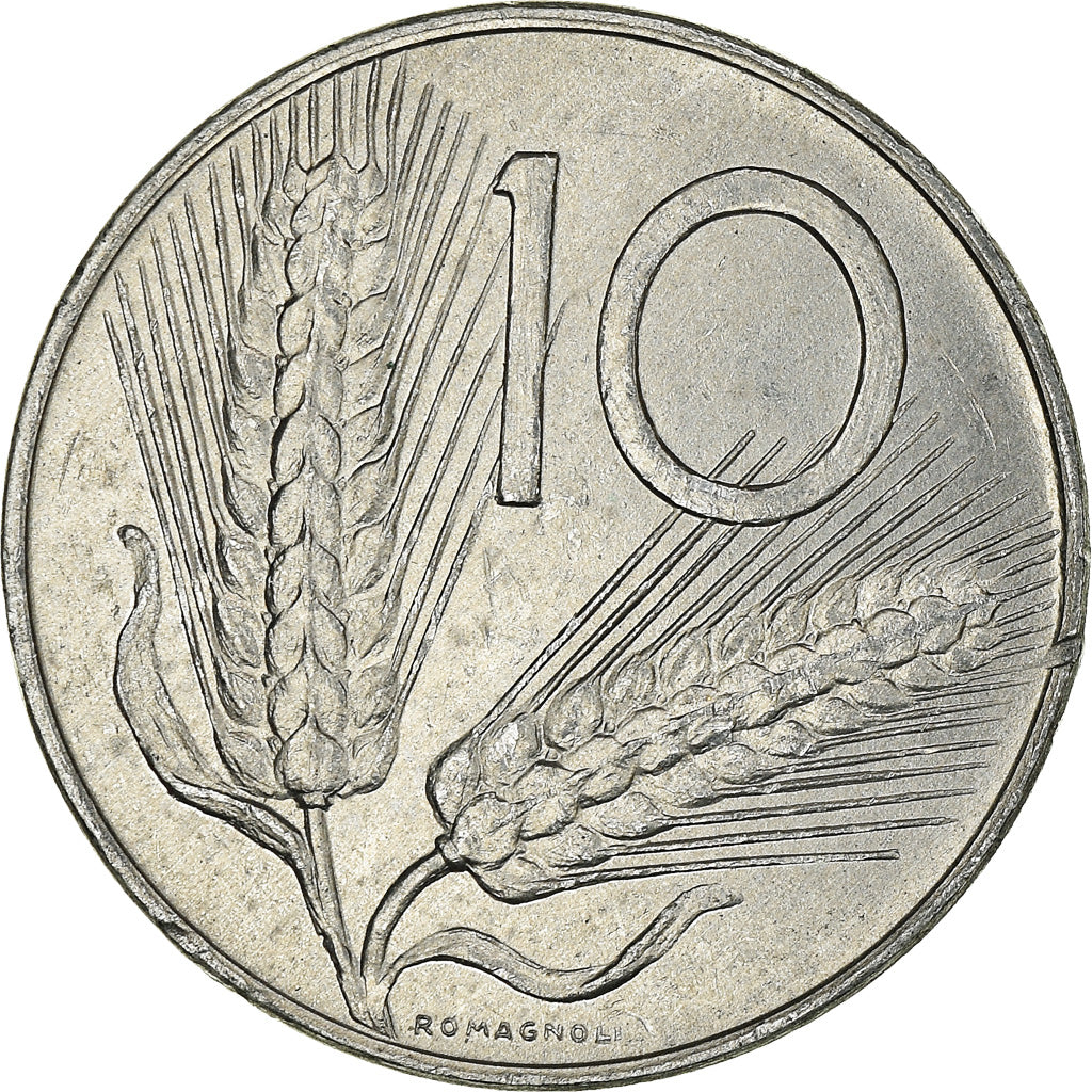 Coin, Italy, 10 Lire, 1975