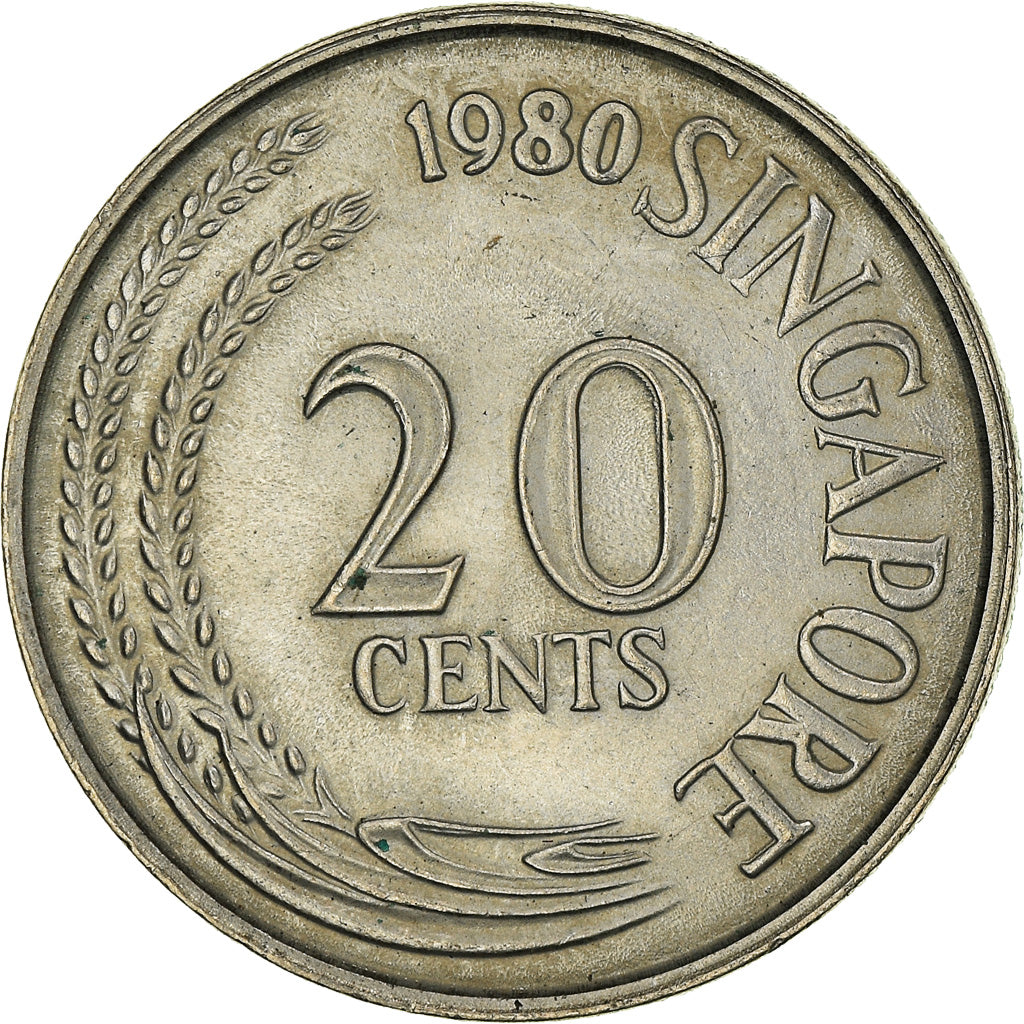 Moneta, Singapore, 20 Cents, 1980