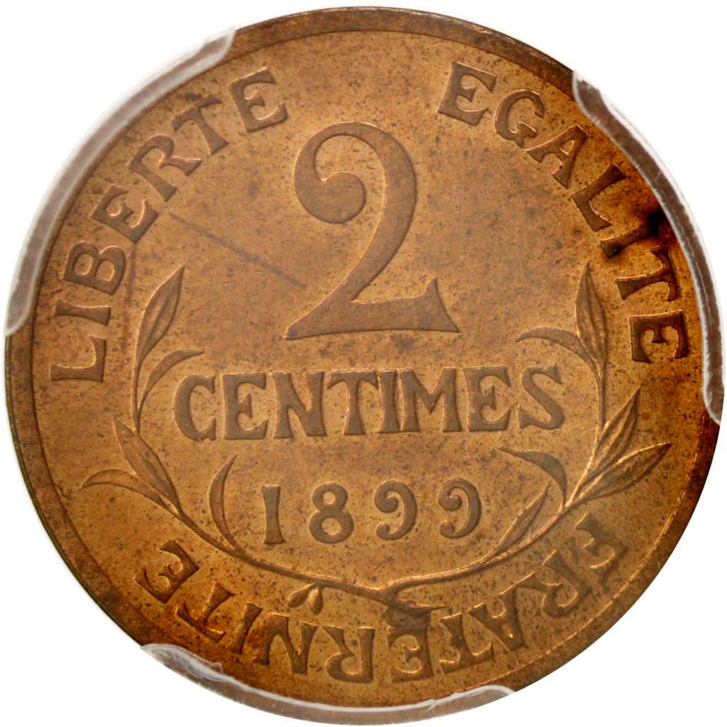 France, Dupuis, 2 Centimes, 1899, Paris, PCGS, MS64RB, Bronze, KM:841