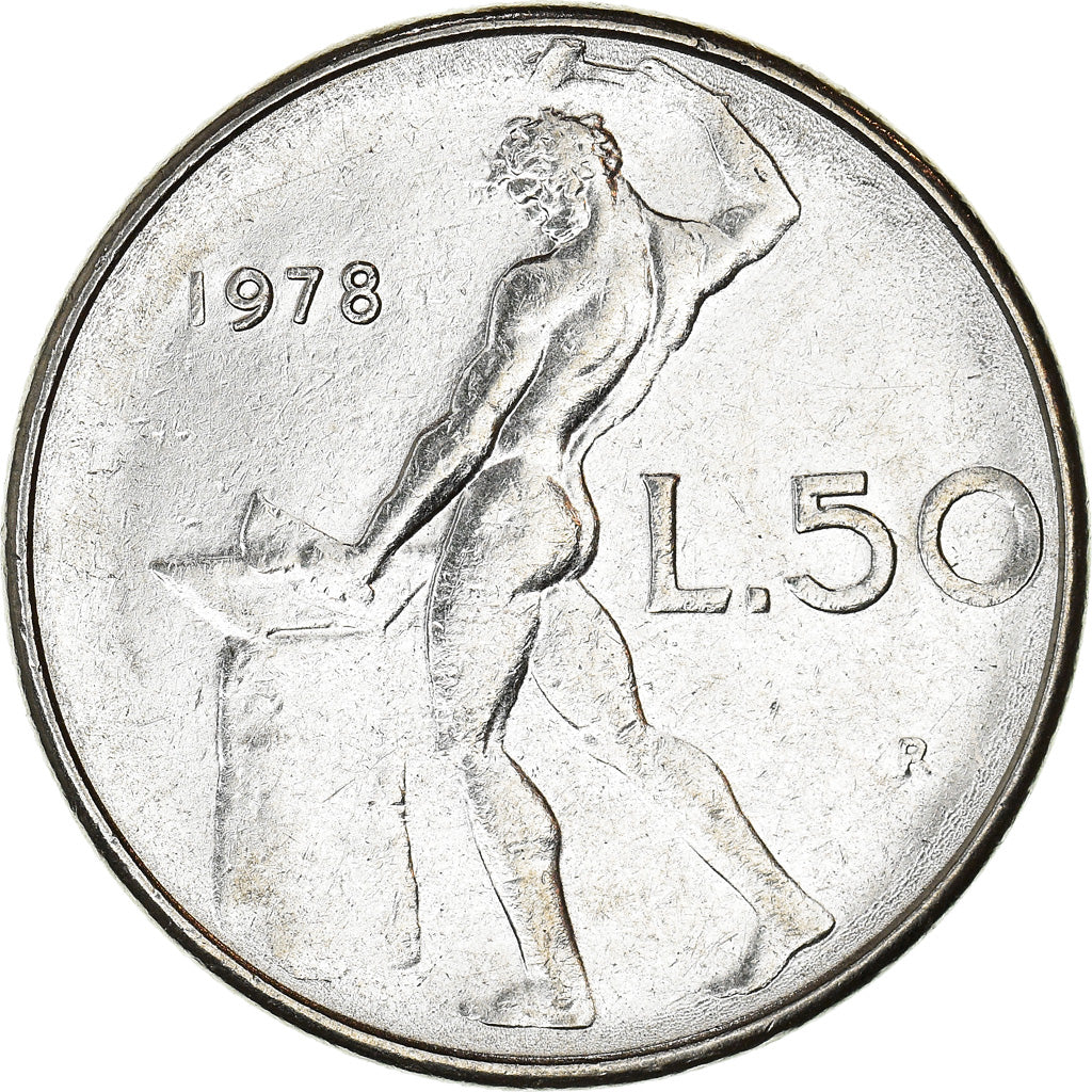 Münze, Italien, 50 Lire, 1978